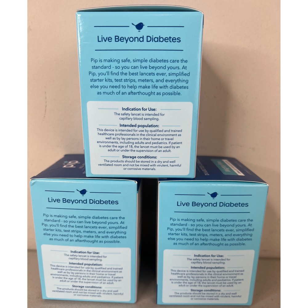 LOT of 300 Pip Mighty Fine All-in-One Diabetes 100 Ct 30 G 1.0mm Safety Lancets - Picture 5 of 5